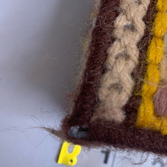 Handmade needlepoint handbag retro brown vintage purse fall colors grandmacore - Picture 9 of 11